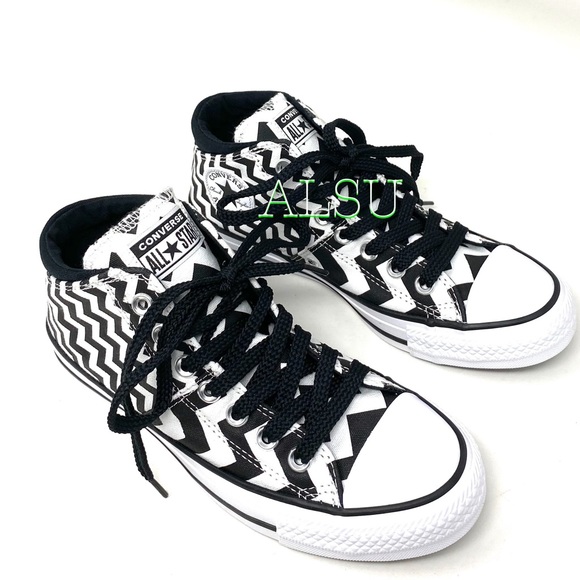 Christmas Sale 🎄 Converse Ctas Madison Mid Canvas White Black Women's 565388F - Picture 2 of 9